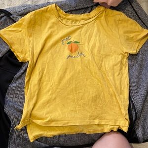 Yellow crop tee